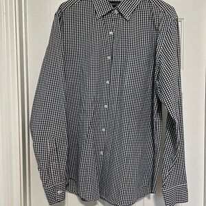 Black and White Checkered Men's Shirt